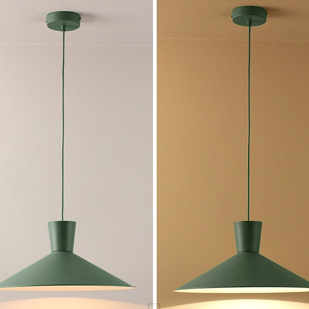 Nordic Minimalist Macaron 1-Light Pendant Light – Modern Solid Color Design