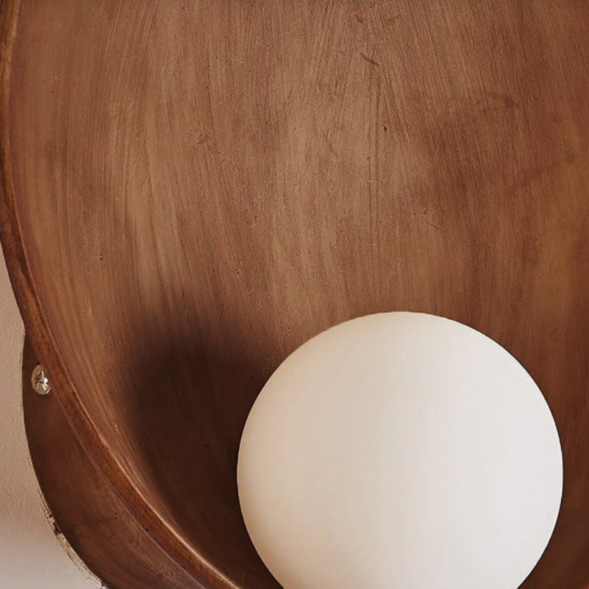 Modern Minimalist Round Iron Resin Wall Sconce Lamp - 1-Light Fixture, Contemporary Lighting, Stylish Home Decor, Adjustable Wall Light, Energy Efficient Design, Indoor Wall Lamp
