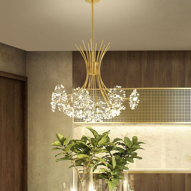 Crystal Dandelion Chandelier 13-19 Light for Elegant Lighting Display