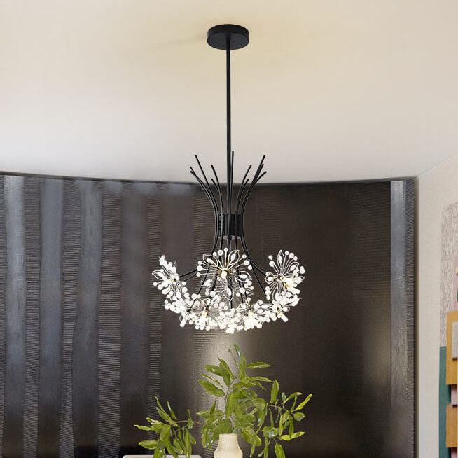 Crystal Dandelion Chandelier 13-19 Light Modern Elegance
