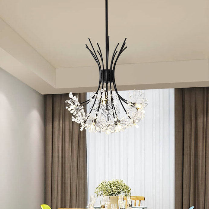 Crystal Dandelion Chandelier 13-19 Light Modern Elegance