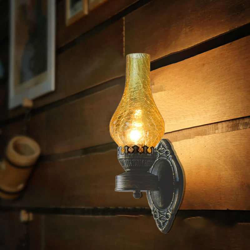 Retro Kerosene Wall Sconce Lamp - Vintage Style Lighting, Industrial Decor, Unique Wall Fixture