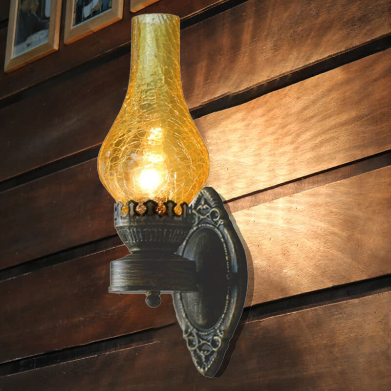 Retro Kerosene Wall Sconce Lamp - Vintage Style Lighting, Industrial Decor, Unique Wall Fixture