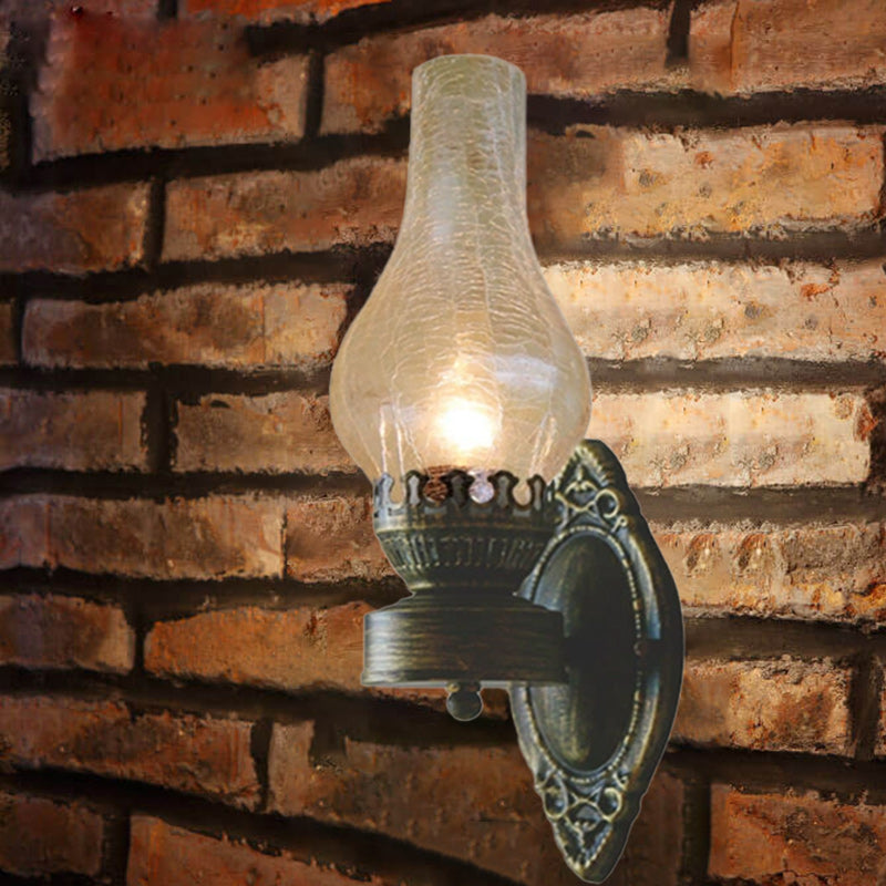Retro Kerosene Wall Sconce Lamp - Vintage Style Lighting, Industrial Decor, Unique Wall Fixture