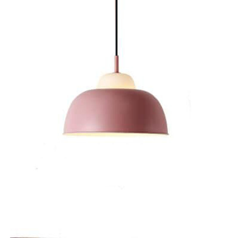 Nordic Macaron Aluminum 1-Light Dome Pendant Light