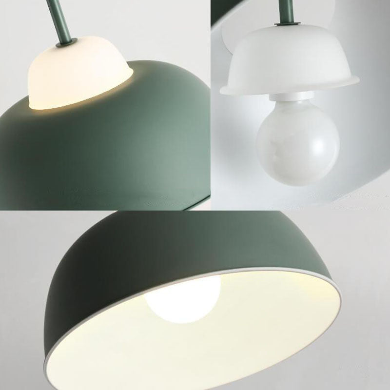 Nordic Macaron Aluminum 1-Light Dome Pendant Light
