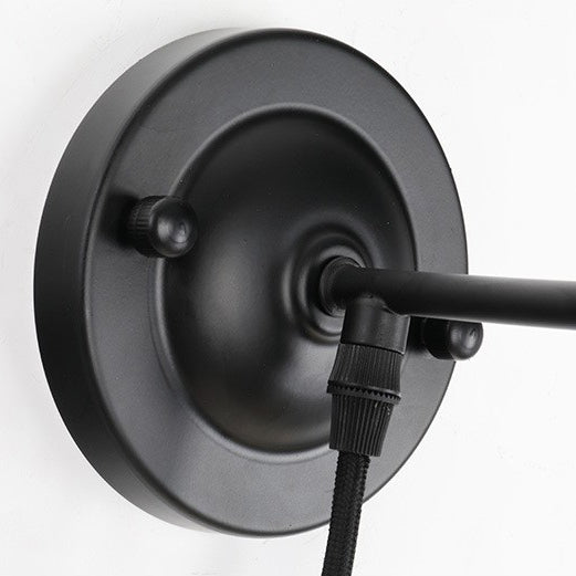 Retro Industrial Wrought Iron Pulley Wall Sconce Lamp - Vintage Lighting Fixture