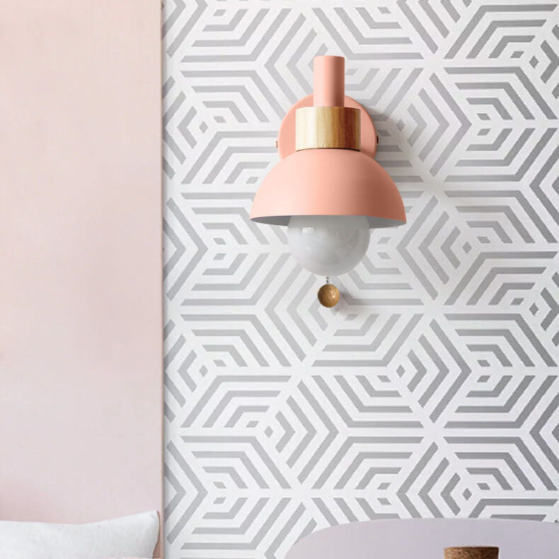 Nordic Macaron Globe 1-Light Wall Sconce Lamp – Modern Lighting, Home Décor, Elegant Design, LED Compatible, Indoor Wall Fixture, Stylish Accent Lamp