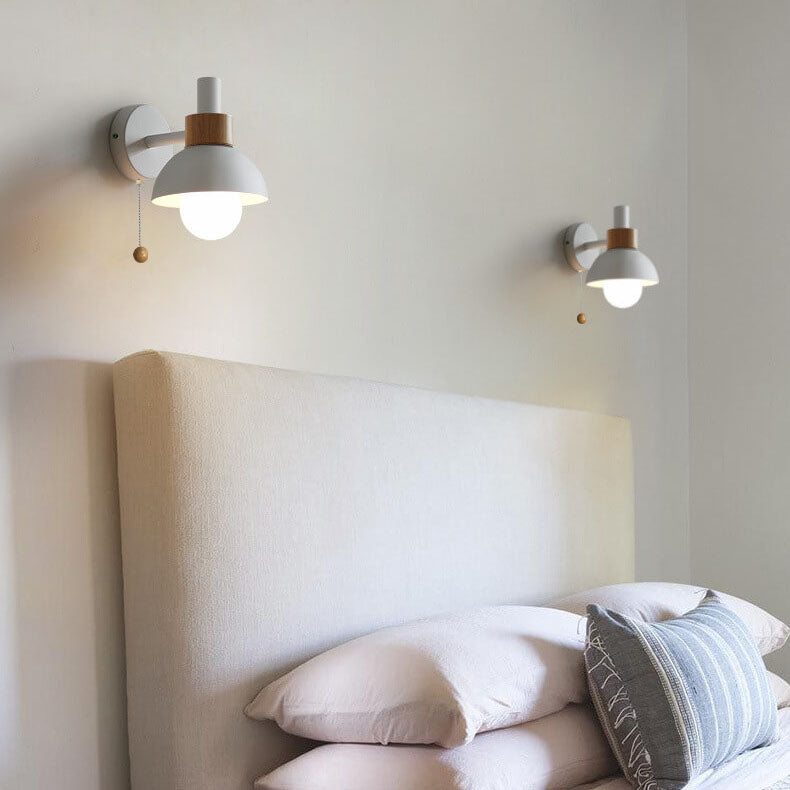 Nordic Macaron Globe Wall Sconce Lamp - 1-Light Modern Lighting Fixture, Scandinavian Design, Elegant Home Decor, Stylish Wall Light for Living Room, Bedroom, Hallway