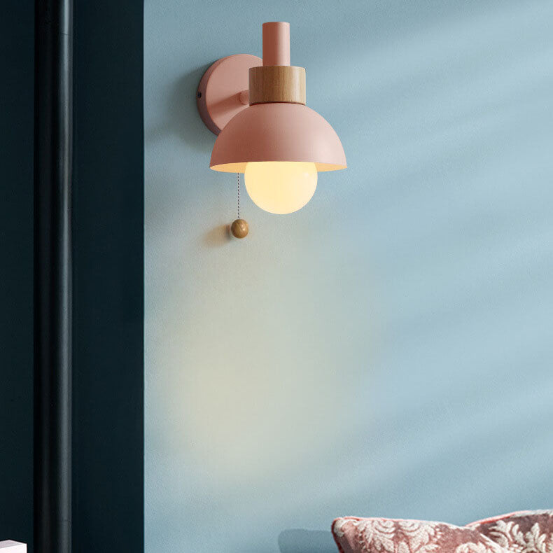 Nordic Macaron Globe 1-Light Wall Sconce Lamp – Modern Lighting, Home Décor, Elegant Design, LED Compatible, Indoor Wall Fixture, Stylish Accent Lamp
