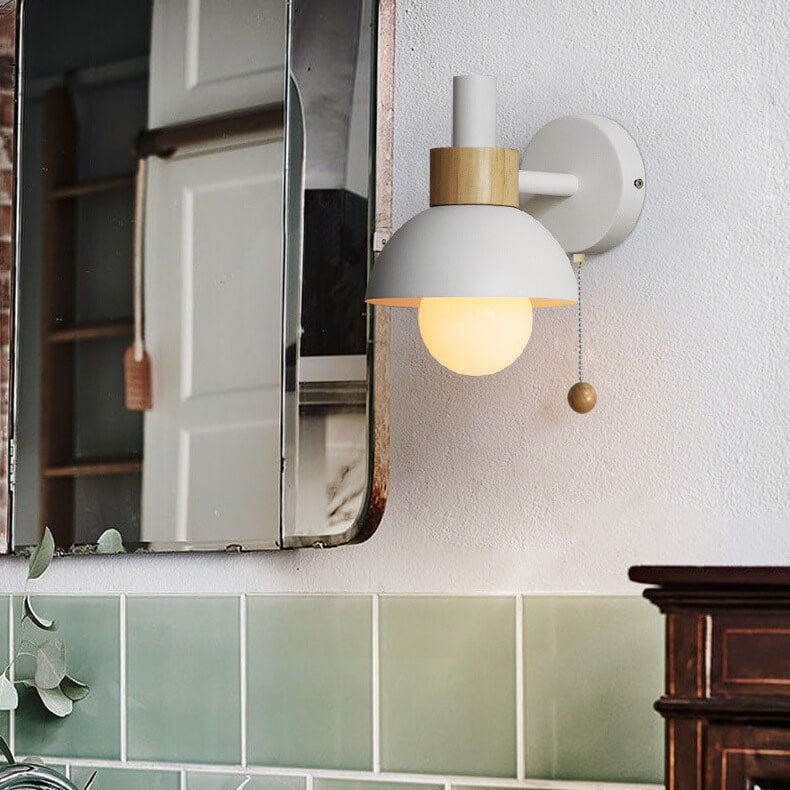 Nordic Macaron Globe Wall Sconce Lamp - 1-Light Modern Lighting Fixture, Scandinavian Design, Elegant Home Decor, Stylish Wall Light for Living Room, Bedroom, Hallway