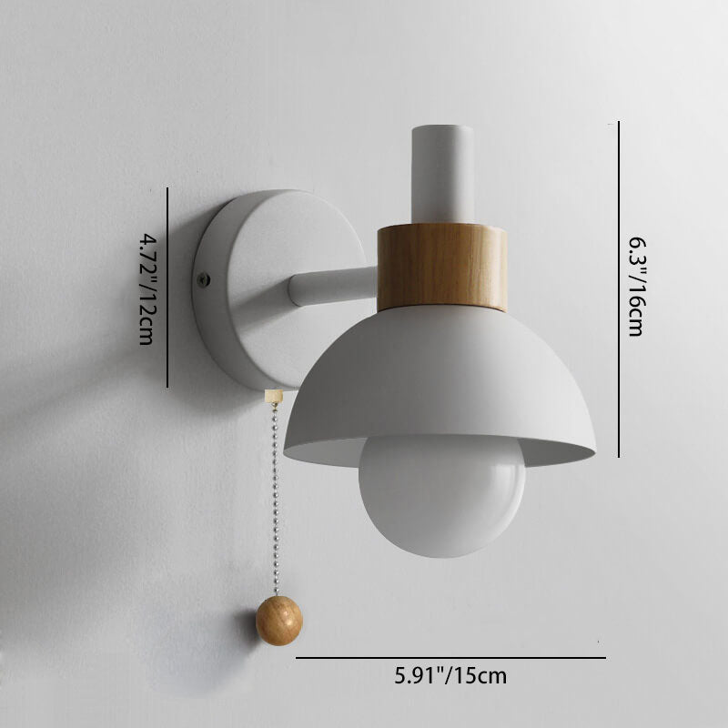 Nordic Macaron Globe Wall Sconce Lamp - 1-Light Modern Lighting Fixture, Scandinavian Design, Elegant Home Decor, Stylish Wall Light for Living Room, Bedroom, Hallway