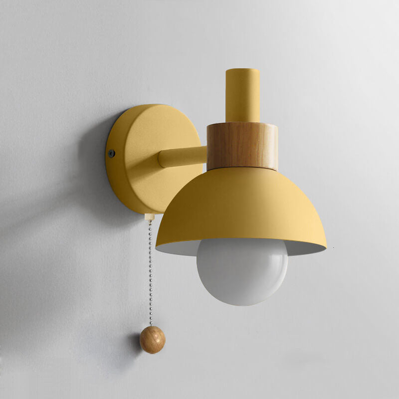 Nordic Macaron Globe Wall Sconce Lamp - 1-Light Modern Lighting Fixture, Scandinavian Design, Elegant Home Decor, Stylish Wall Light for Living Room, Bedroom, Hallway