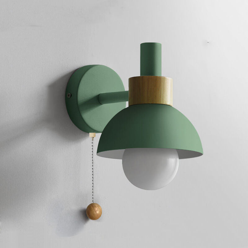Nordic Macaron Globe Wall Sconce Lamp - 1-Light Modern Lighting Fixture, Scandinavian Design, Elegant Home Decor, Stylish Wall Light for Living Room, Bedroom, Hallway
