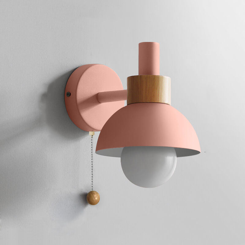 Nordic Macaron Globe 1-Light Wall Sconce Lamp – Modern Lighting, Home Décor, Elegant Design, LED Compatible, Indoor Wall Fixture, Stylish Accent Lamp
