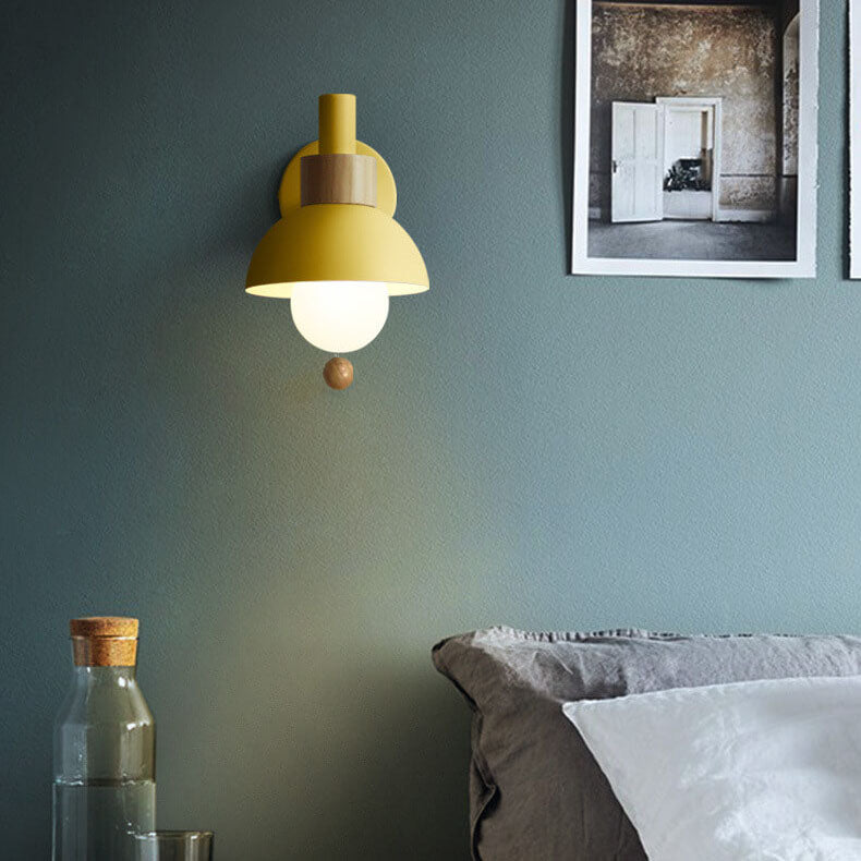 Nordic Macaron Globe 1-Light Wall Sconce Lamp – Modern Lighting, Home Décor, Elegant Design, LED Compatible, Indoor Wall Fixture, Stylish Accent Lamp