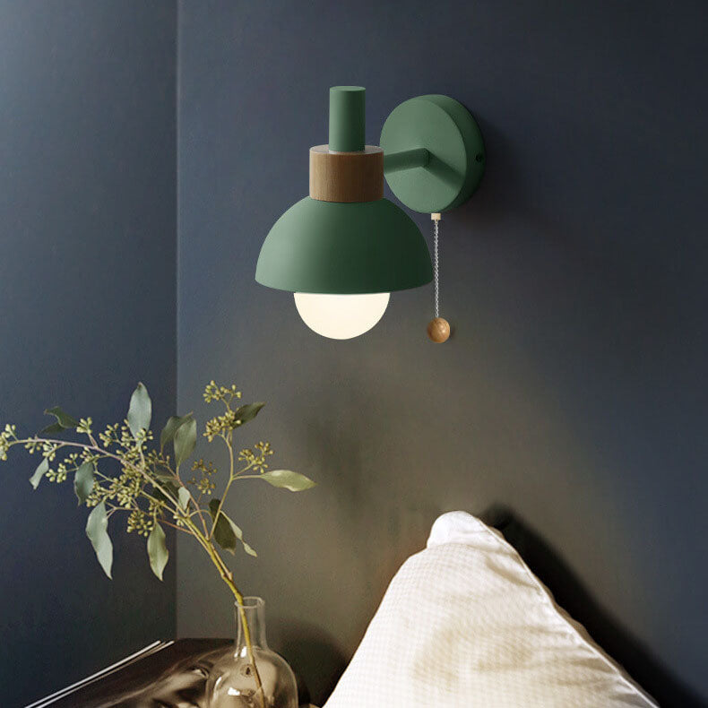 Nordic Macaron Globe Wall Sconce Lamp - 1-Light Modern Lighting Fixture, Scandinavian Design, Elegant Home Decor, Stylish Wall Light for Living Room, Bedroom, Hallway