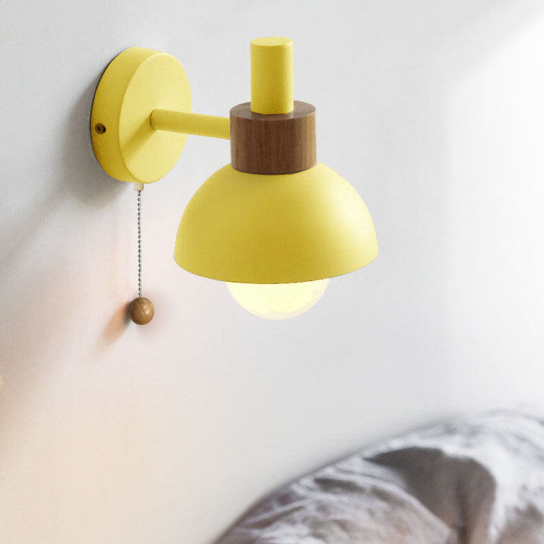 Nordic Macaron Globe Wall Sconce Lamp - 1-Light Modern Lighting Fixture, Scandinavian Design, Elegant Home Decor, Stylish Wall Light for Living Room, Bedroom, Hallway