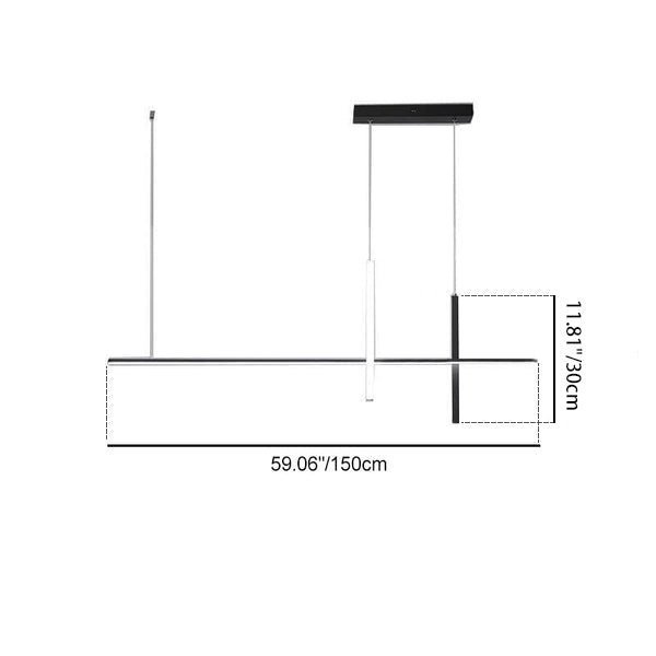 Modern Minimalist Long Line LED Chandelier - Sleek Lighting Fixture for Contemporary Spaces, Energy-Efficient Design, Adjustable Length, Stylish Illumination