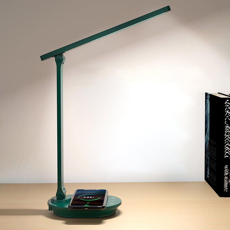 Modern Double Folding Eye Care Wireless Rechargeable LED Desk Lamp - Touch Control, Adjustable Brightness, USB Charging, Energy Efficient, Eye Protection, Portable Design for Home Office, Study, Reading, Nightstand, Desk Lighting Solutions