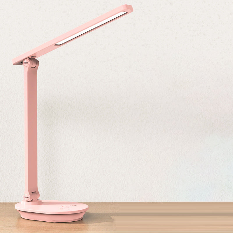 Modern Double Folding Eye Care Wireless Rechargeable LED Desk Lamp - Touch Control, Adjustable Brightness, USB Charging, Energy Efficient, Eye Protection, Portable Design for Home Office, Study, Reading, Nightstand, Desk Lighting Solutions