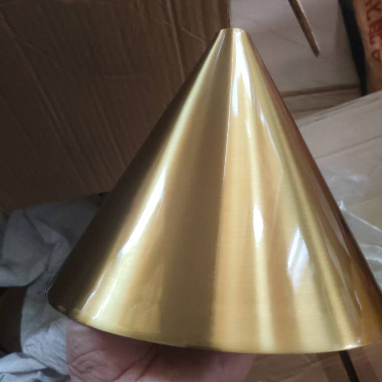 Industrial Iron Brass Cone Wall Sconce Lamp - 1-Light Contemporary Design for Living Room