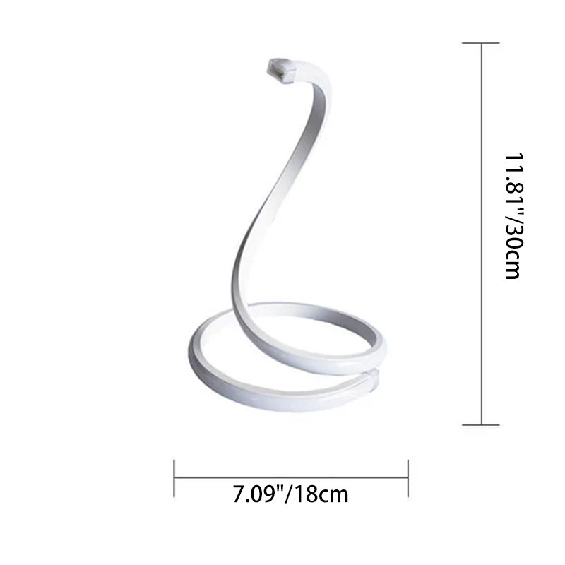 Modern Snake Shape LED Touch Dimming Table Lamp - Stylish Adjustable Lighting, USB Rechargeable, Home Decor Accent, Nightstand Light