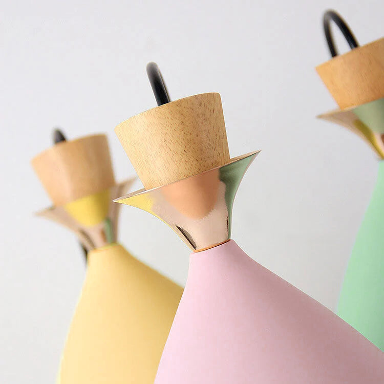Nordic Macaron Iron Cone Chandelier - 1/3 Light Pendant Light