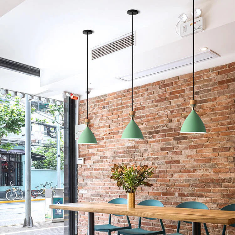 Nordic Macaron Iron Cone Chandelier - 1/3 Light Pendant Light