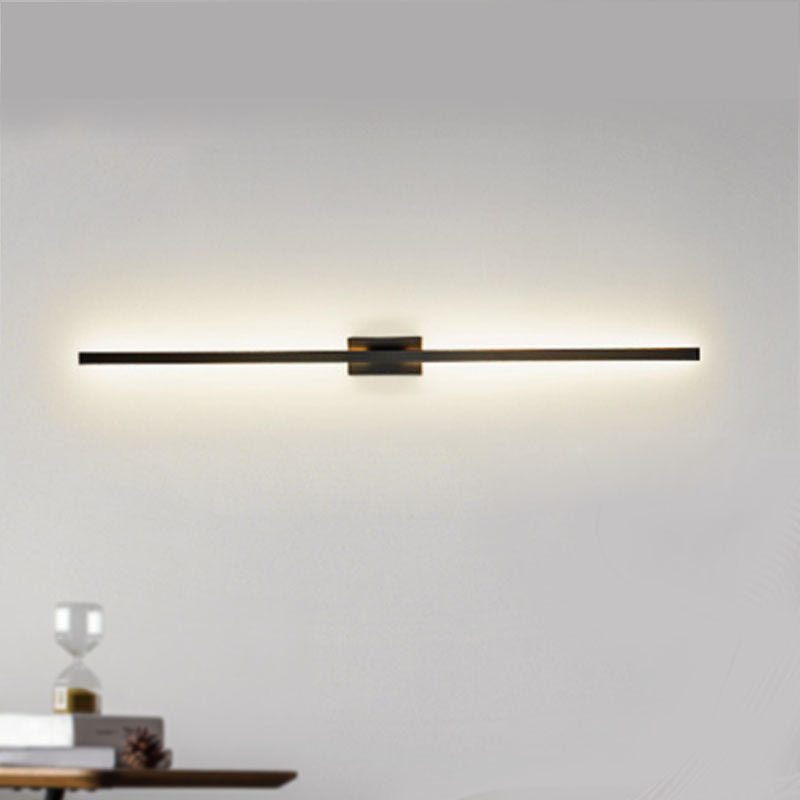 Modern Minimalist LED Vanity Light Wall Sconce - Aluminum Iron Square Design for Living Room