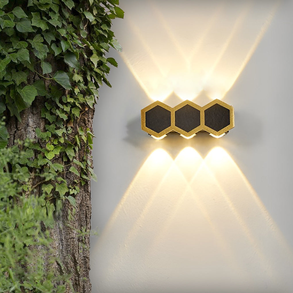 Honeycomb LED Wall Lights - Waterproof Modern Lighting for Home Decor