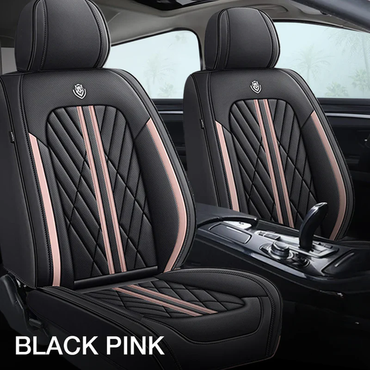 2 pack-Black & Pink Classic Car Seat Covers Adaptive Fit- Durable, Stylish Protection