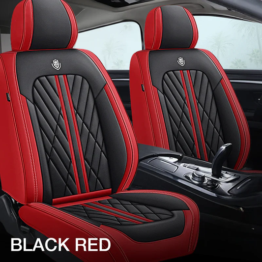 2 Pack-Black & Red Classic Car Seat Covers - Durable Universal Fit