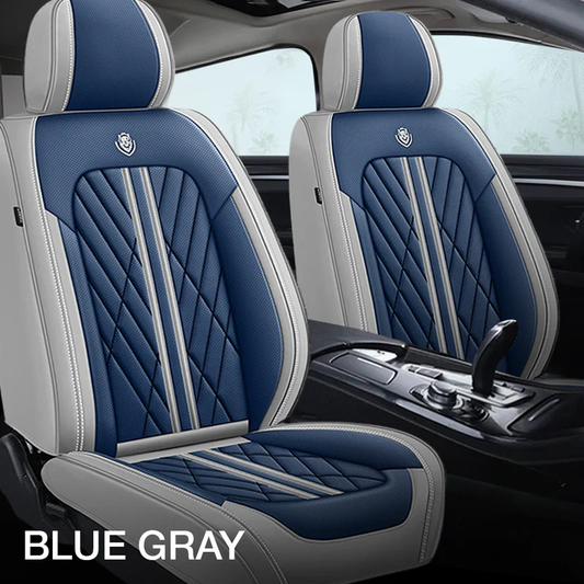 2 pack-Stylish Blue and Grey Car Seat Covers - Durable Fabric, Classic Design