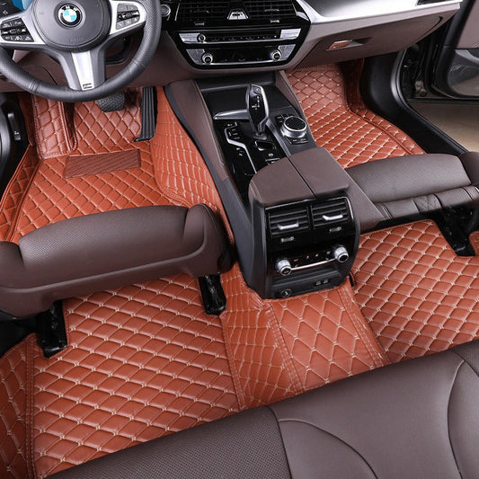 Classic Brown  Mats - Durable All-Weather Carpet for Cars Adaptive Fit