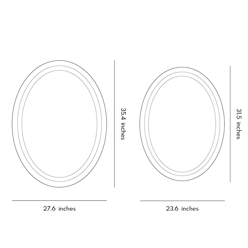 LED Oval Bathroom Lighted Vanity Mirror Multifunctional with Dimmable Touch Lighting, Anti-Fog, Backlit Makeup Mirror, Wall-Mounted Illuminated Vanity Mirror for Home and Salon Use