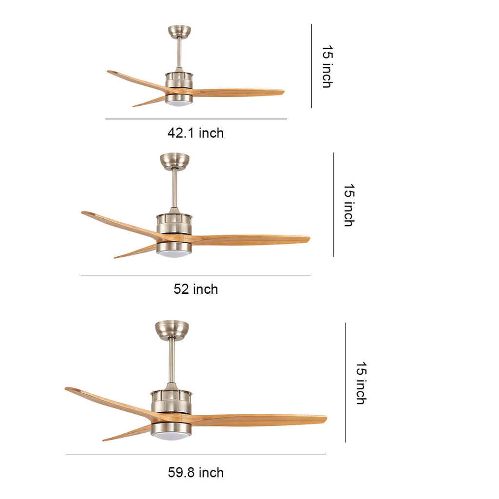 Contemporary LED Ceiling Fan with Remote Control and Light