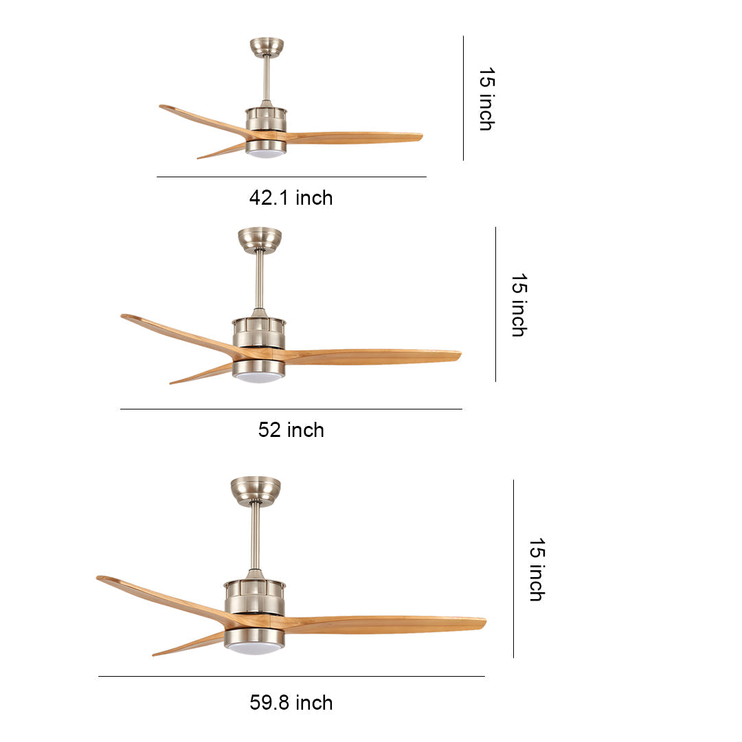 Contemporary LED Ceiling Fan with Remote Control and Light