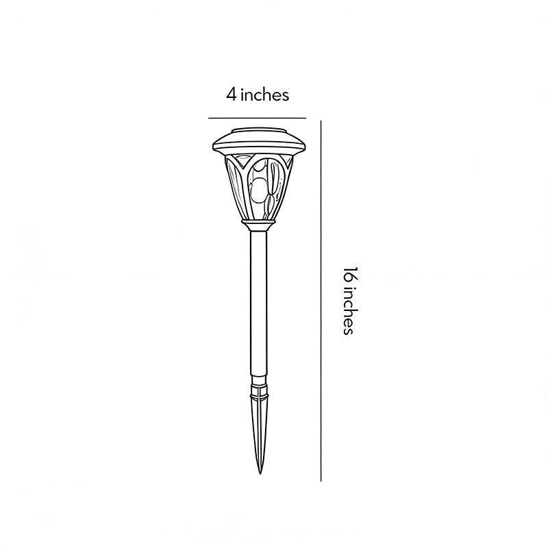 Modern Black Solar Lawn Lights - 2-Pack Smart LED Outdoor Lighting