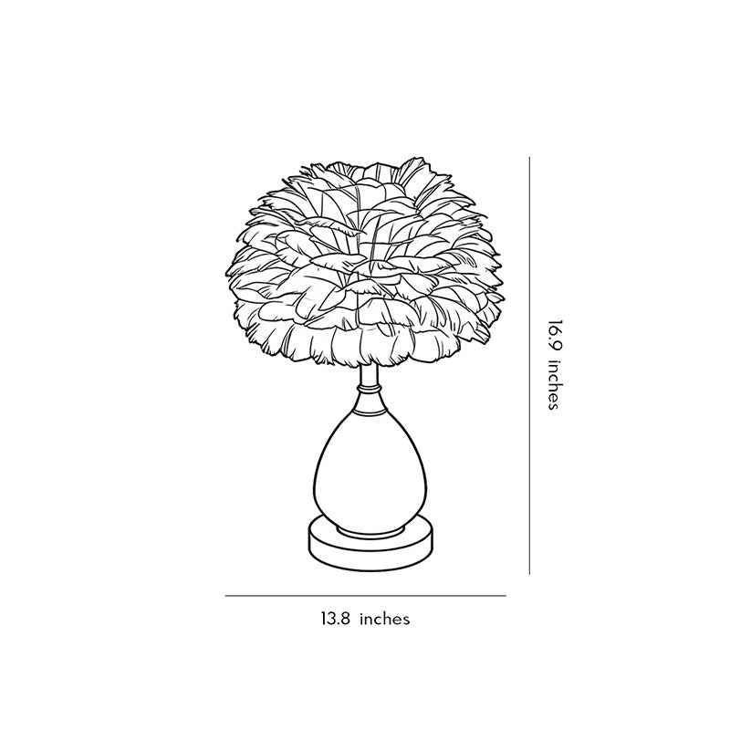 Feather Table Lamp Nordic Romantic Wedding Light

Illuminate your space with our Feather Table Lamp, designed in Nordic style to create a romantic ambiance for weddings and special occasions. This elegant lamp features soft, feathery textures that enhance