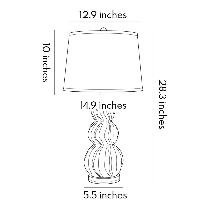 Gourd Ceramic Table Lamp – American Minimalist Accent Light for Home Decor