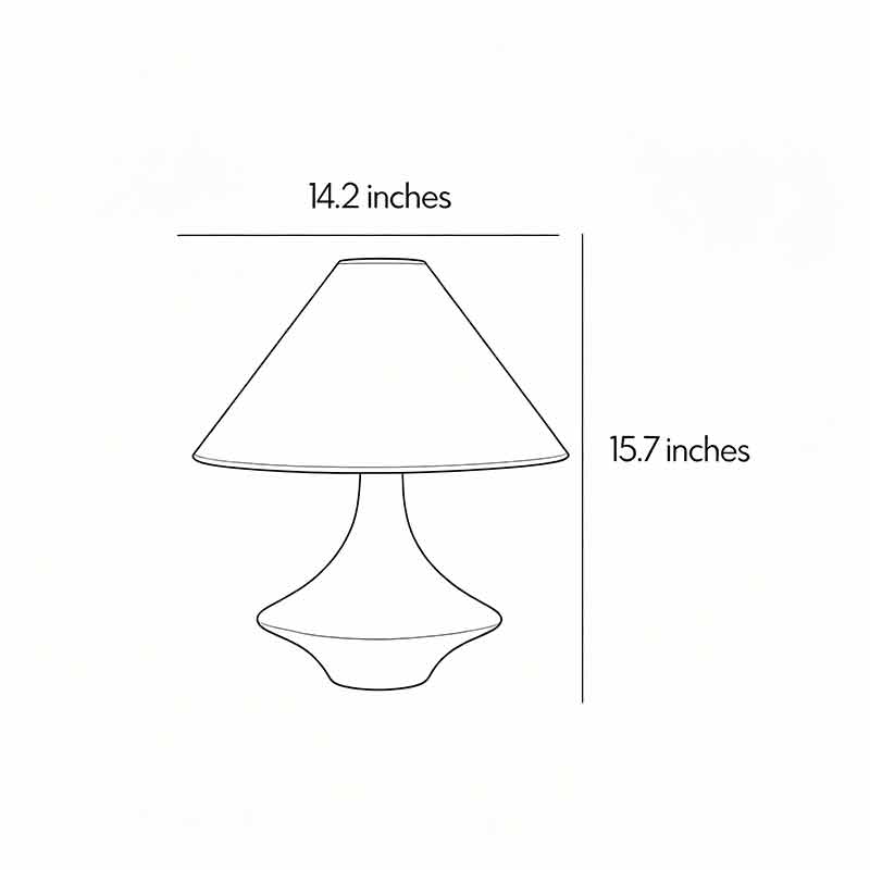 Gray Ceramic Wabi-Sabi Table Lamp - Stylish Bedside Accent Light