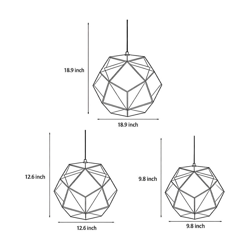 Modern Geometric Metal Shade Pendant Light Ceiling Fixture