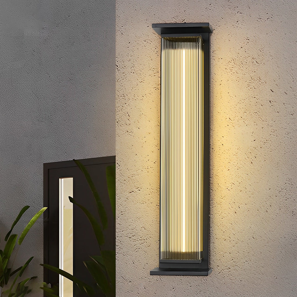 Creative Strip Waterproof Black Modern LED Wall Lamp Outdoor Lights
