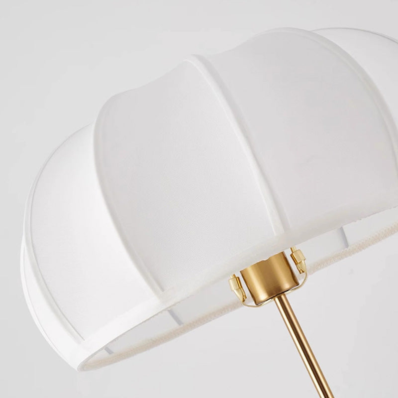 Contemporary Retro Striped Metal Floor Lamp - 1-Light Round Lantern for Living Room