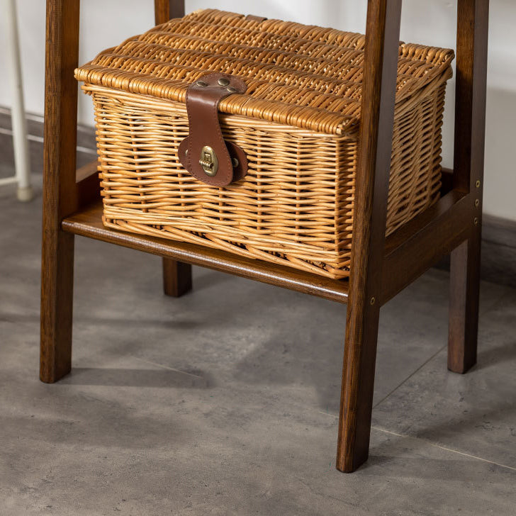 Traditional Japanese Bamboo Bookshelves - 3/4/5 Tier for Living Room Storage