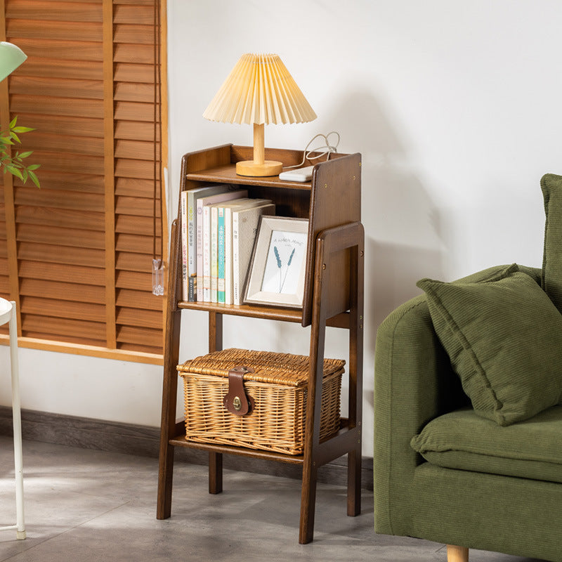 Traditional Japanese Bamboo Bookshelves - 3/4/5 Tier for Living Room Storage