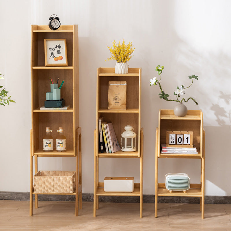 Traditional Japanese Bamboo Bookshelves - 3/4/5 Tier for Living Room Storage
