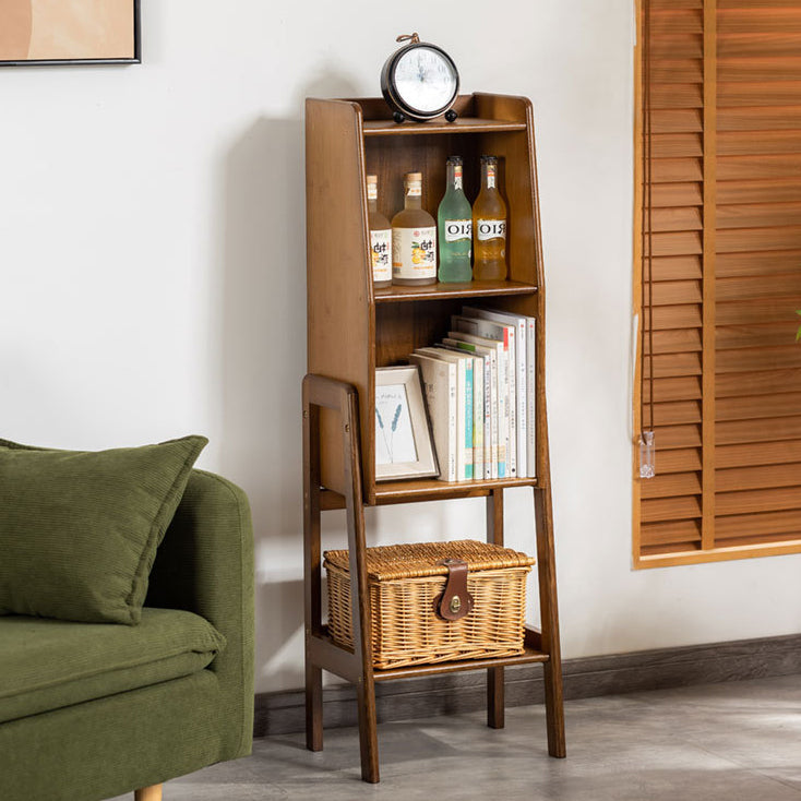 Traditional Japanese Bamboo Bookshelves - 3/4/5 Tier for Living Room Storage