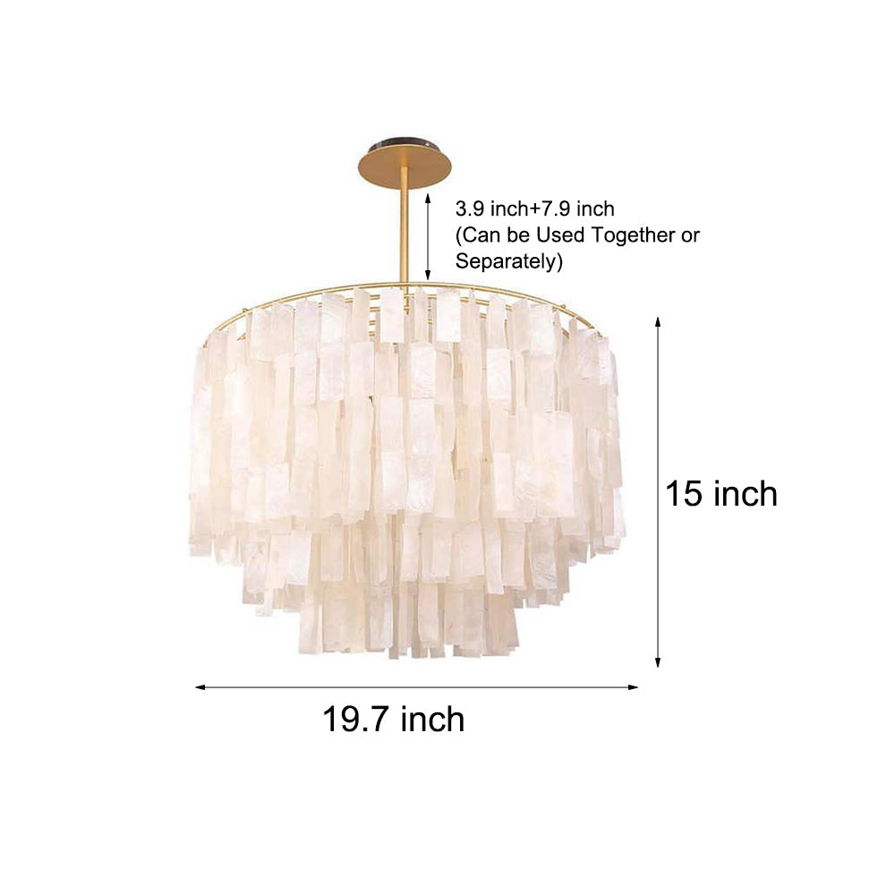 Modern Shell Chandeliers - Rustic Capiz Lighting Decor